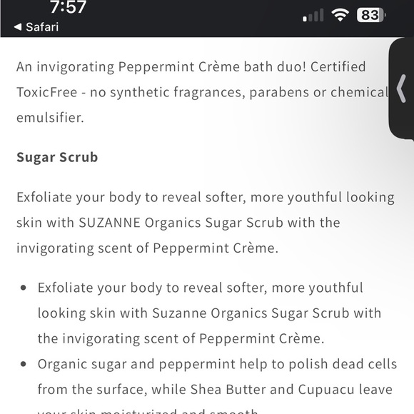 Suzanne Organics sugar scrub and Body butter - Picture 4 of 4